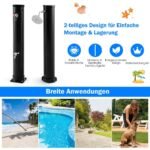 Lauko dušo sistema su 38 litrų talpa ir pėdų plovimo funkcija (Juoda)