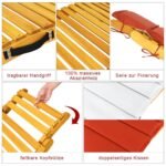 Ergonomiškas medinis lauko gultas su atlošu (Natūrali)