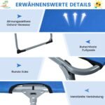 Sulankstoma lauko gultavietė su reguliuojamu atlošu (Mėlyna)