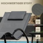 Lauko supamasis gultas su galvos atrama ir kvėpuojančiu užvalkalu (Pilka)