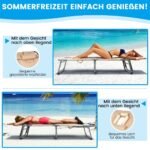 Reguliuojama sulankstoma lauko gultuvė su paminkštinimu (Smėlio)