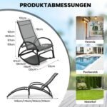 Transformuojamas lauko gultas-supynės su reguliuojama nugarėle (Pilka)