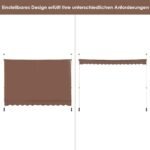 Ištraukiama 300 cm pločio markizė reguliuojamo aukščio atspari UV spinduliams (Ruda)