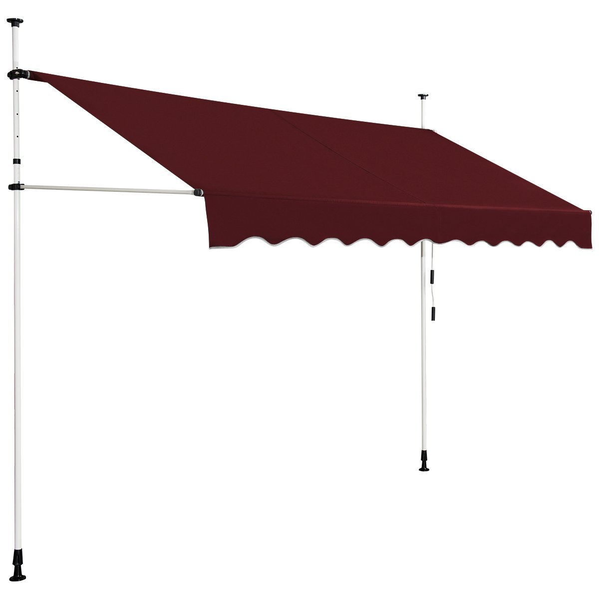 sonnenmarkise-klemmmarkise-13493_6_ Aukštyn ir žemyn reguliuojama markizė be gręžimo 300 cm (Raudona)