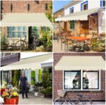 Atlenkiama markizė balkonui 3 6 x 3 m (Smėlio)