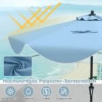 Kiemo skėtis su rankena ir pasvirimo funkcija (Jūros mėlyna)