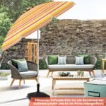 Nešiojamas sodo skėtis su reguliuojamu kampu (Oranžinė)