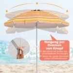 Nešiojamas sodo skėtis su reguliuojamu kampu (Oranžinė)