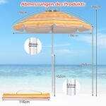 Nešiojamas sodo skėtis su reguliuojamu kampu (Oranžinė)