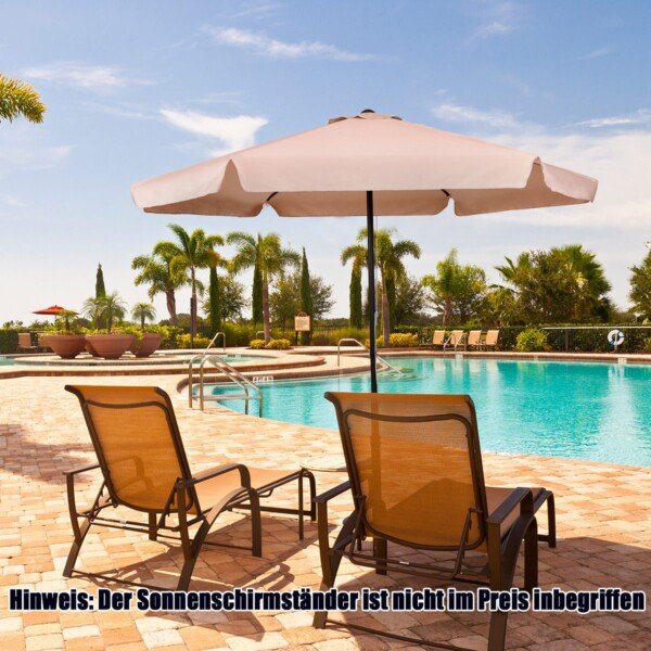 Pakabinamas skėtis nuo saulės su vėjo anga Ø300 cm (Smėlio)