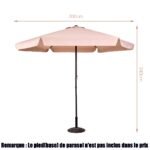 Pakabinamas skėtis nuo saulės su vėjo anga Ø300 cm (Smėlio)