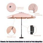 Pakabinamas skėtis nuo saulės su vėjo anga Ø300 cm (Smėlio)