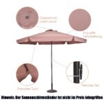Pastatomas Skėtis nuo Saulės su Vėjo Anga Ø300cm (Ruda)