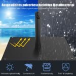 Kvadratinis skėčių stovas su paminkštinimais (Juoda)