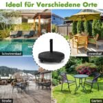 Skėčio stovas su ratukais 23 kg (Juoda)