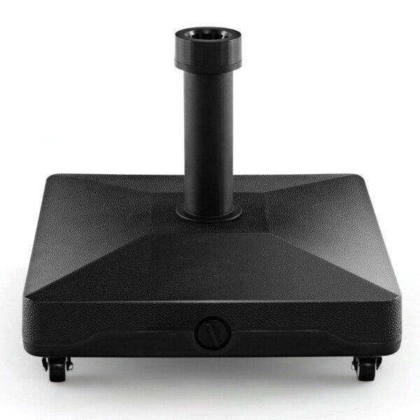 Mobilus skėčio stovas su ratukais užpildomas vandeniu ar smėliu (Juoda)