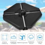 Stiprus lauko sąlygoms tinkamas skėčio stovas 90x90x10 cm (Juoda)