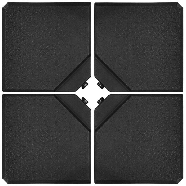 Sodo skėčio svorinis pagrindas 96x96x7 5 cm (Juoda)