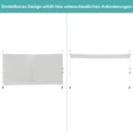 Aukštyn ir žemyn reguliuojama markizė be gręžimo 350 cm (Smėlio)