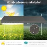 Aukštesnė reguliuojama balkono markizė be gręžimo (Pilka)