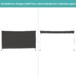 Aukštesnė reguliuojama balkono markizė be gręžimo (Pilka)