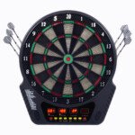 Elektroninė smiginio lenta su 27 žaidimais ir 4 LCD ekranais (Juoda)