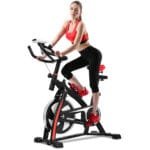 Stacionarus dviratis su 10 kg smagratu (Raudona ir juoda)