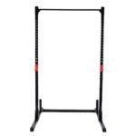 Patvarus treniruočių stovas su reguliuojamais laikikliais (Juoda)