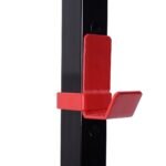 Patvarus treniruočių stovas su reguliuojamais laikikliais (Juoda)