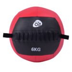 Profesionalus medicininis kamuolys Wall Ball treniruotėms (Raudona ir juoda)