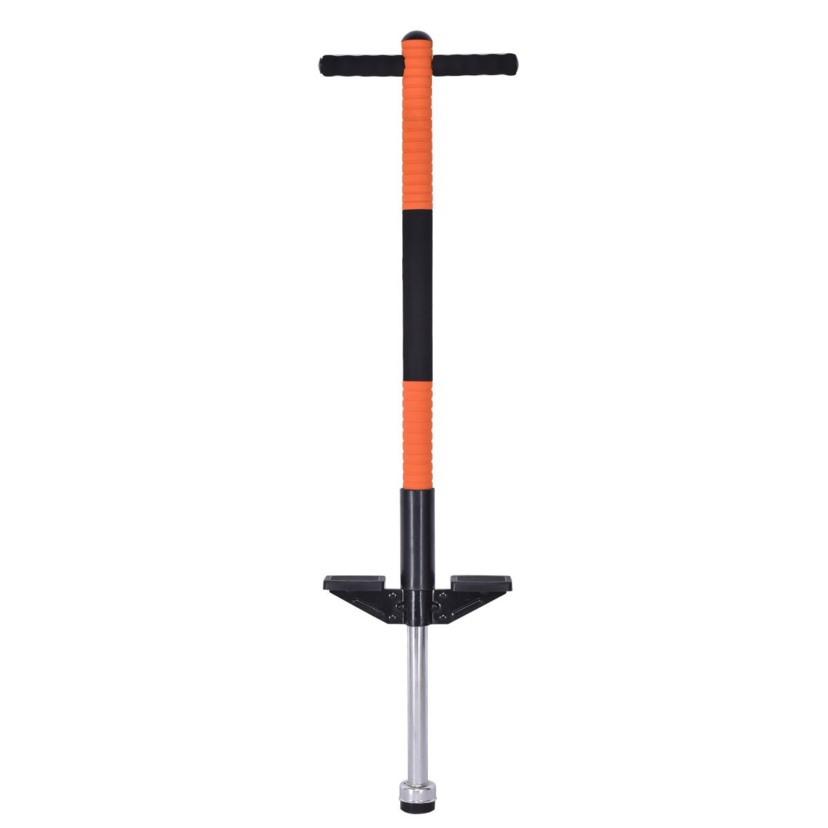 sp35824or-_1__2 Pogo Stick šokinėjimo lazda su tvirta plienine konstrukcija (Oranžinė)