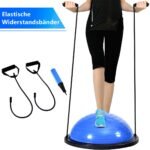 Balansinis treniruočių kamuolys su virvėmis Ø59cm (Mėlyna)