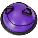 Balanso treniruočių kamuolys su tempiamomis virvėmis (Violetinė)