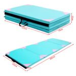 Sulankstomas sporto ir gimnastikos kilimėlis su rankenomis 300x120x5 cm (Mėlyna)
