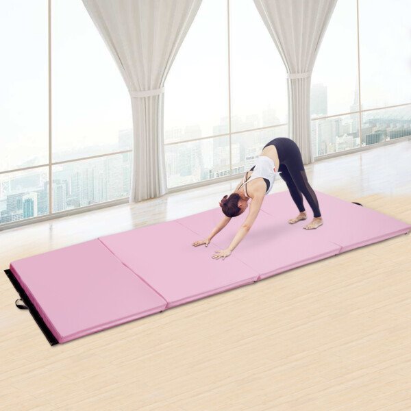 Sulankstomas gimnastikos matas 300x120x5 cm (Mėlyna)