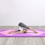 Sulankstomas ir nešiojamas minkšto pagrindo sporto kilimėlis (Rožinė)