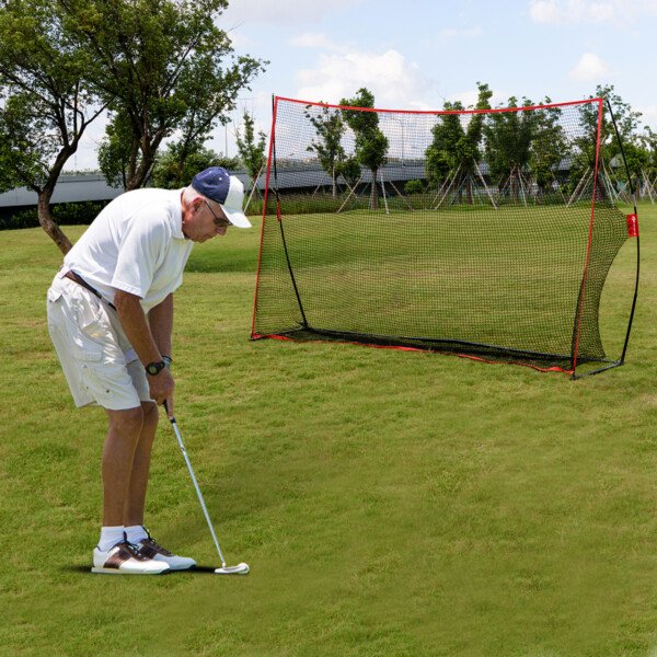 Golfo treniruočių tinklas smūgiams 300 x 213 x 91 cm (Raudona)