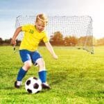 Nešiojama futbolo aikštelė vaikams ir paaugliams 365 x 153 x 183 cm (Balta)