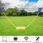 Reguliuojamo aukščio tinklas badmintonui ir tinkliniui (Geltona)