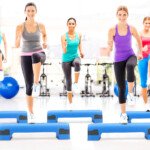 Reguliuojamo aukščio aerobikos laiptelis (Mėlyna)