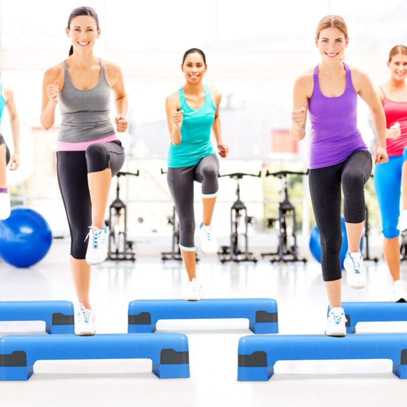 Reguliuojamo aukščio aerobikos laiptelis (Mėlyna)