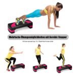 Aerobinis treniruoklis su reguliuojamu aukščiu (Raudona ir juoda)