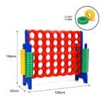 Didelis keturių eilių žaidimo rinkinys su 42 žiedais (Raudona ir Mėlyna)