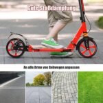 Reguliuojamo aukščio vaikiškas paspirtukas (Raudona)