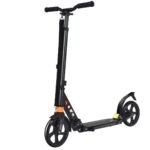 Sulankstomas paspirtukas su reguliuojamu vairu ir amortizacija (Juoda)