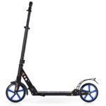 Sulankstomas paspirtukas su 20 cm PU ratukais ir reguliuojamu vairaračiu (Juoda)