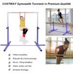 Aukščio reguliuojama gimnastikos atrama (91-150 cm) (Violetinė)
