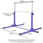 Aukščio reguliuojama gimnastikos atrama (91-150 cm) (Violetinė)
