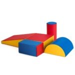 5 putplasčio kaladėlių rinkinys aktyvioms pramogoms ir lavinimui (Spalvotas)