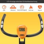 Sulankstomas treniruoklis su LCD ekranu ir pulso davikliu (Oranžinė)